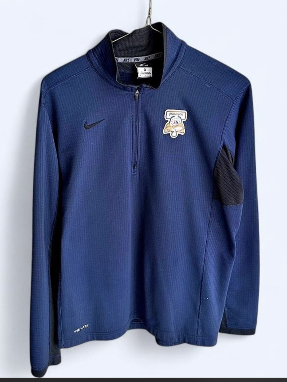 Nike Men’s Navy Philadelphia 76ers Quarter-Zip Performance Sweater